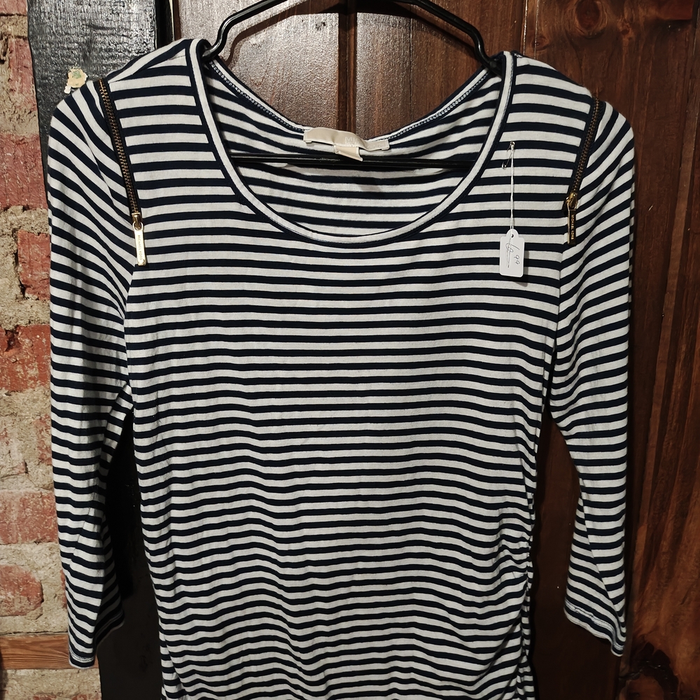 Michael Kors Striped Navy and White Women's Top